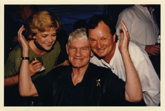 Harlan Howard, Waylon Jennings and Nancy Holyfield at Harlan's seventieth birthday party