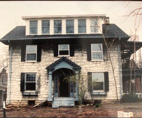 The 1920s stone house at 1902 Wedgewood Avenue in Nashville in 1992, before restoration as the home of Harlan Howard Songs