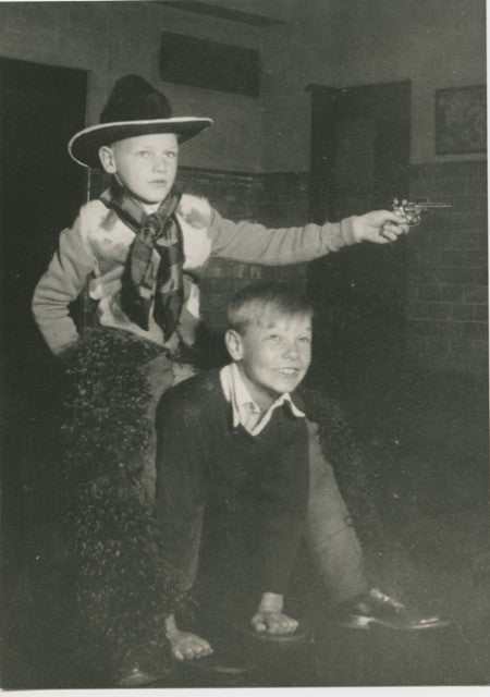 Second orphanage photograph of Harlan Howard at seven, printed in a Detroit newspaper seeking word of his mother